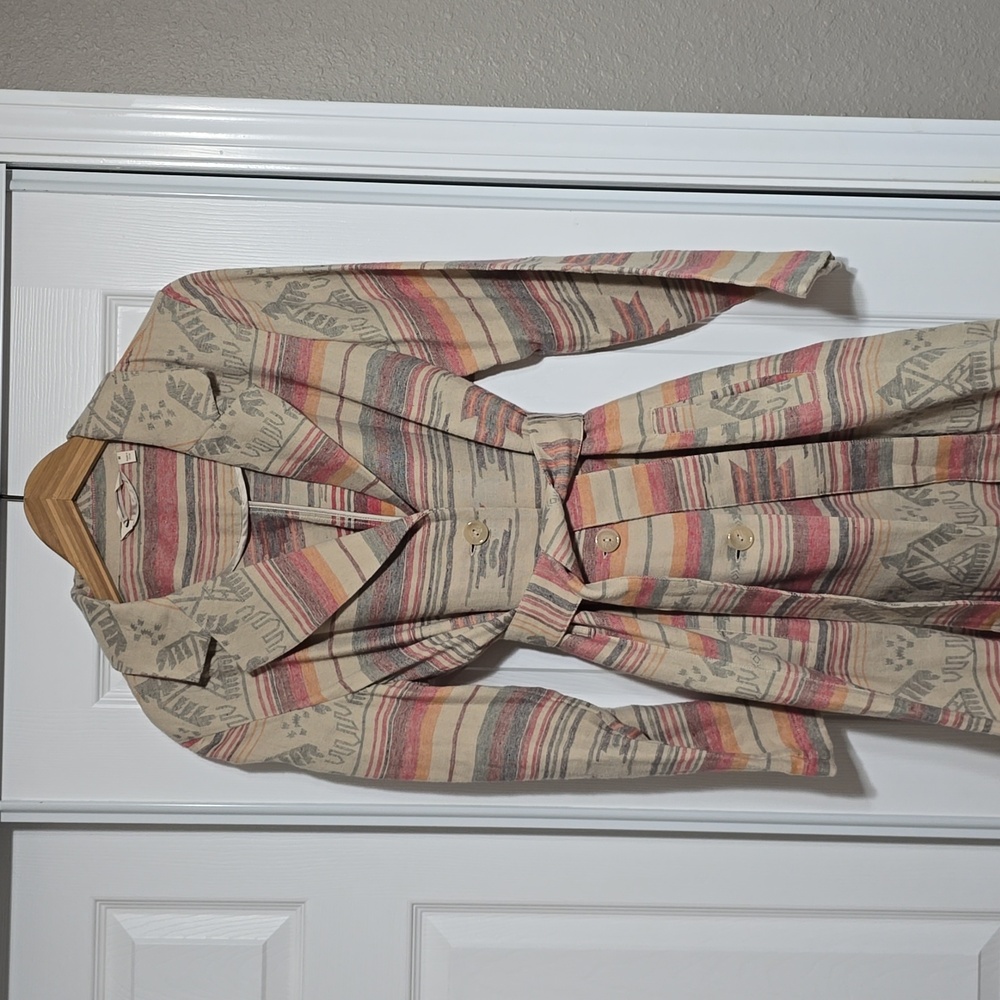 Soft Surroundings Ranch House Blanket Coat Luna Duster - Picture 3 of 6